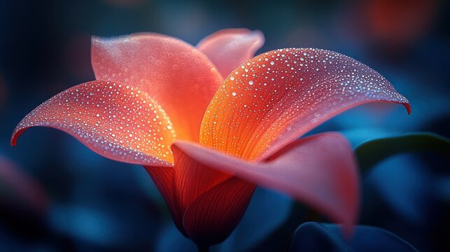 Radiant, dew-kissed flower