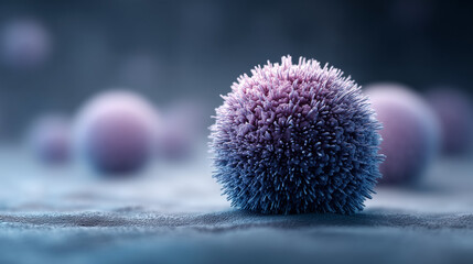 Spiky spherical influenza virus cell