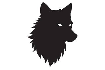 Fototapeta premium Powerful wolf head silhouette for sports and outdoor branding