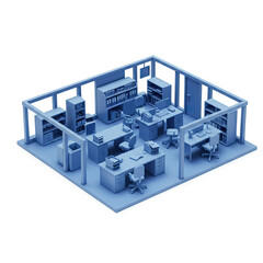 3d render of a building