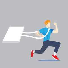 Speed ​​in Motion: Vector Running Man, Chasing Speed: Futuristic Vector Runner, Running on the Line: Minimalist Vector Athlete, Digital Sprint: Vector Man in Action, Speed ​​Line: Abstract Runner Figu