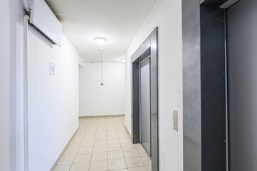 interior apartment public place, house entrance. doors, walls, staircase corridors