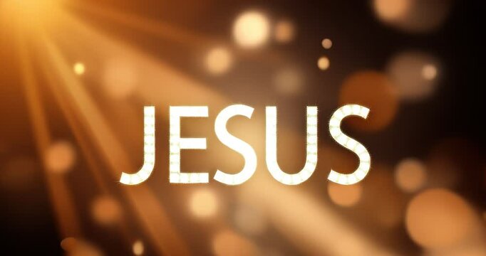 Light shining down on a jesus sign