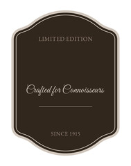 Elegant dark vintage Label template