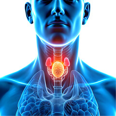 Human Anatomy Thyroid Gland Medical Illustration