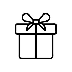 Gift icon isolated on white background