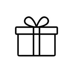 Gift icon isolated on white background