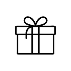 Gift icon isolated on white background