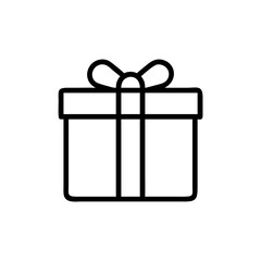 Gift icon isolated on white background
