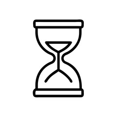 Hourglass icon isolated on white background