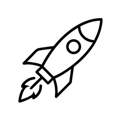 Rocket Icon isolated on white background