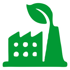 Icon eco factory, Ecology and environment elements_Green