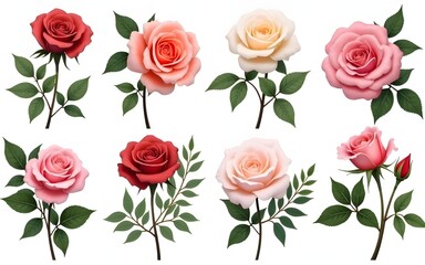 Beautiful flower collection of posters with roses, leaves, floral bouquets, flower compositions. Notebook covers. High quality