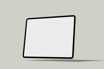 Realistic floating tablet blank mockup