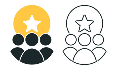 Customer satisfaction icon. favorite, experience symbol. Illustration vector