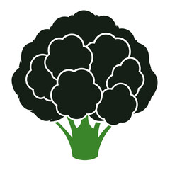 Cauliflower Clustered Silhouette Emphasizing Texture for Vegetable Infographic Design