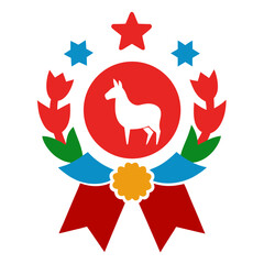 Obraz premium flag of switzerland.a clean vector showing a rosette la escarapela