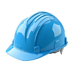 Fototapeta premium Shiny blue hard hat safety equipment construction worker protection