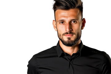 Handsome man studio portrait, isolated, cutout transparent