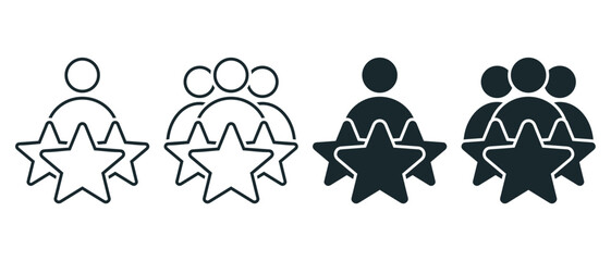 Customer satisfaction, client rating icon. illustration vector