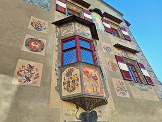 Painted wall of a house in the town of Bressanone.