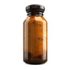 Amber glass bottle vintage design apothecary container old style medicine jar