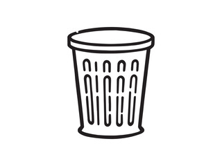 Minimalist Laundry Hamper Vector Set