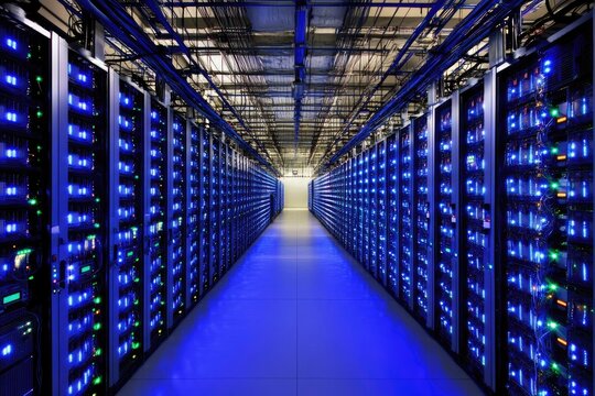 Massive server rack room