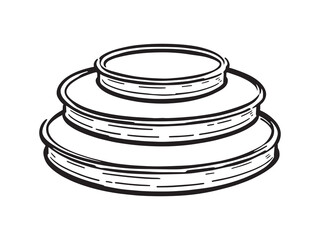 Lazy Susan Line Art Vector Collection