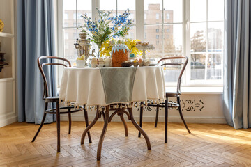 Happy Easter. Easter egg decorations.