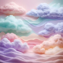 Clouds over the sky, pastel colour clouds, background for kids design