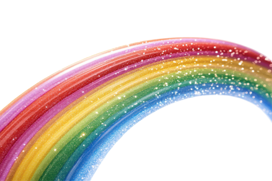 Colorful rainbow, glittery texture