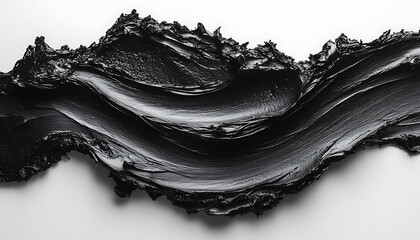 Abstract black wave texture