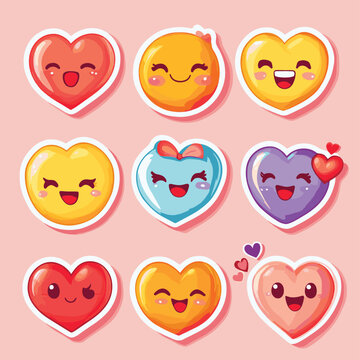 Naklejki Groovy lovely funny faces stickers