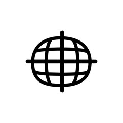 Mesh Deformer Icon with Flexible Grid - Black Filled