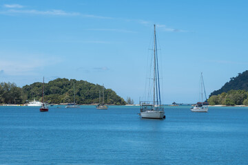 yachts are in the marina, travel and vacation on a yacht	