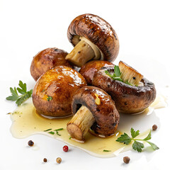 mushrooms on a white background