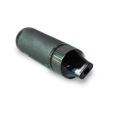 Electronic cigarette that simulates tobacco smoking on a white background.