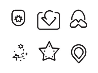 Simple line art design showing customer feedback and review elements