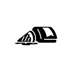 Spilled Ice Cream Near Blanket Icon