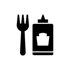 Plastic Fork and Ketchup Packet Icon