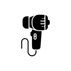 Fetal Doppler Device Flat Black Icon