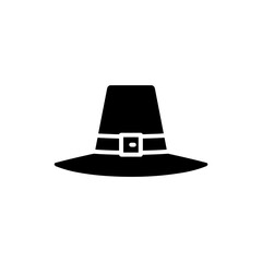 Pilgrim Hat with Buckle and Wide Brim Icon Black