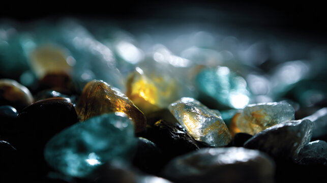 Picture of microlite stone with their shimmering, clear appearance
