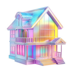 Iridescent dream house home sweet home colorful dwelling