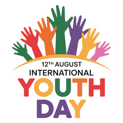 Minimalist Vector Youth Day Graphic with Bold Typography.