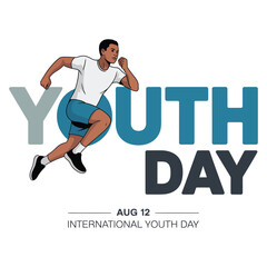 Minimalist Vector Youth Day Graphic with Bold Typography.