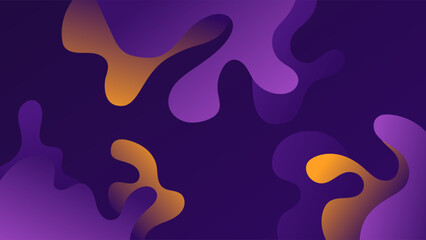 ABSTRACT PURPLE ORANGE GRADIENT BACKGROUND SMOOTH LIQUID COLORFUL BLURRED WITH HAND DRAWN ORGANIC SHAPES DESIGN VECTOR TEMPLATE GOOD FOR MODERN WEBSITE, WALLPAPER, COVER DESIGN 