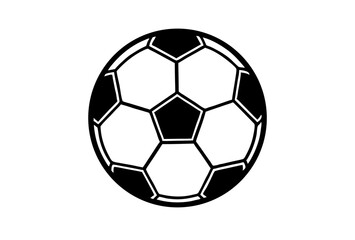 Fototapeta premium soccer ball vector silhouette