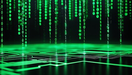 Abstract binary code background